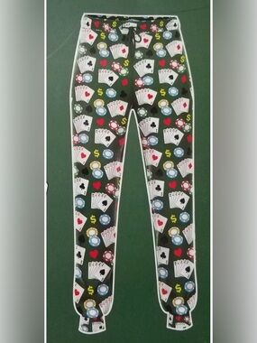 Poker pajamas pants size large, new in sealed box